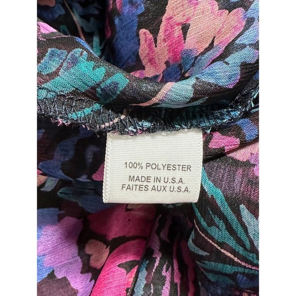 MISA Los Angeles Dress Womens Small Purple Colette Midi Floral Electric Party - Picture 8 of 13